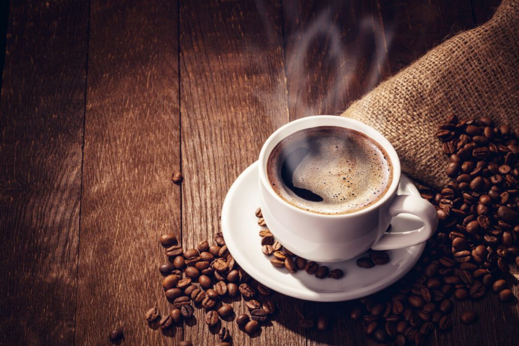 Cup coffee beans wooden Cup coffee beans wooden